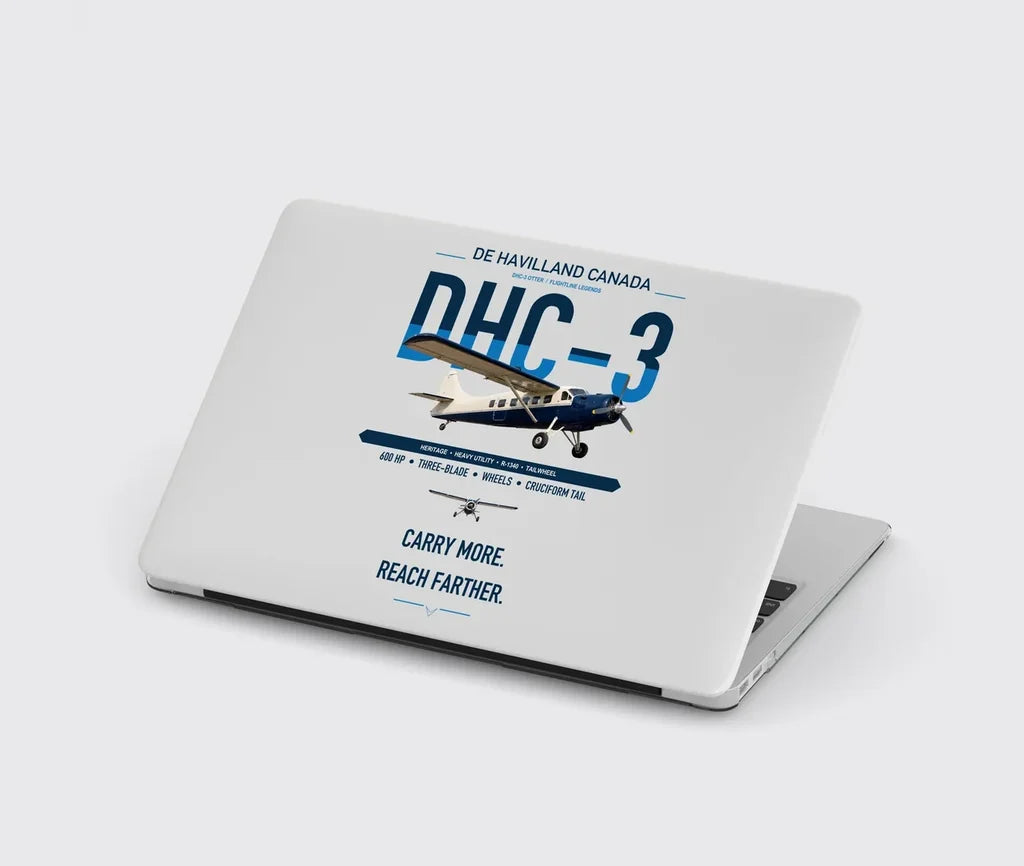 DHC-3 Otter design on light gray MacBook case