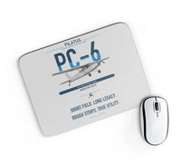 Thumbnail for Pilatus PC-6 Porter design on light gray rectangle mouse pad