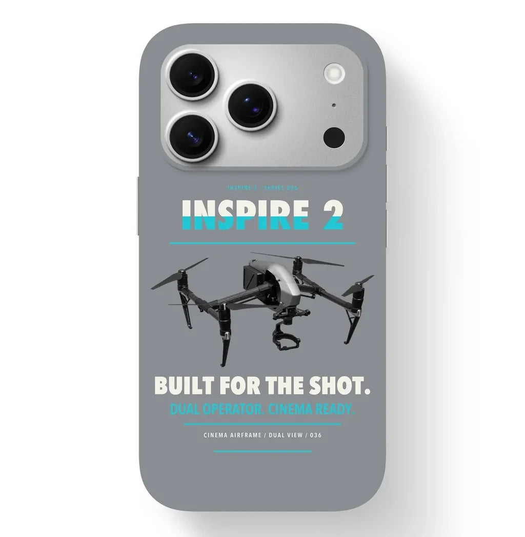 DJI Inspire 2 Case design on gray iphone case
