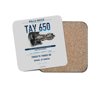 Thumbnail for TAY 650 design on light gray 1 piece coaster