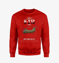 Thumbnail for Piasecki H-21C Shawnee design on red sweatshirt