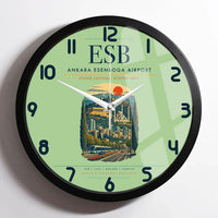 Thumbnail for Ankara Esenboga Airport ESB Wall-Clock Framed - Light Green