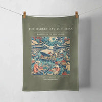 Thumbnail for VINTAGE G4404 - The Market Day Amphibian - Designed Towels design on greenarmy