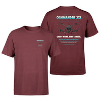 Thumbnail for Draganfly Commander 3XL design on dark red t shirt