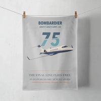 Thumbnail for Bombardier Learjet 75 Liberty design on light gray towel