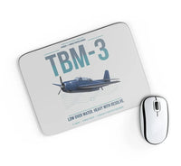 Thumbnail for TBM-3 Avenger design on light gray rectangle mouse pad