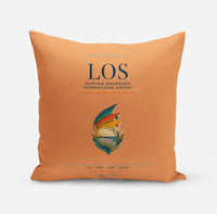 Thumbnail for Murtala Muhammed International Airport (LOS) design on orange pillow