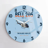 Thumbnail for Bell 205A-1++ design on light blue no frame wall clock