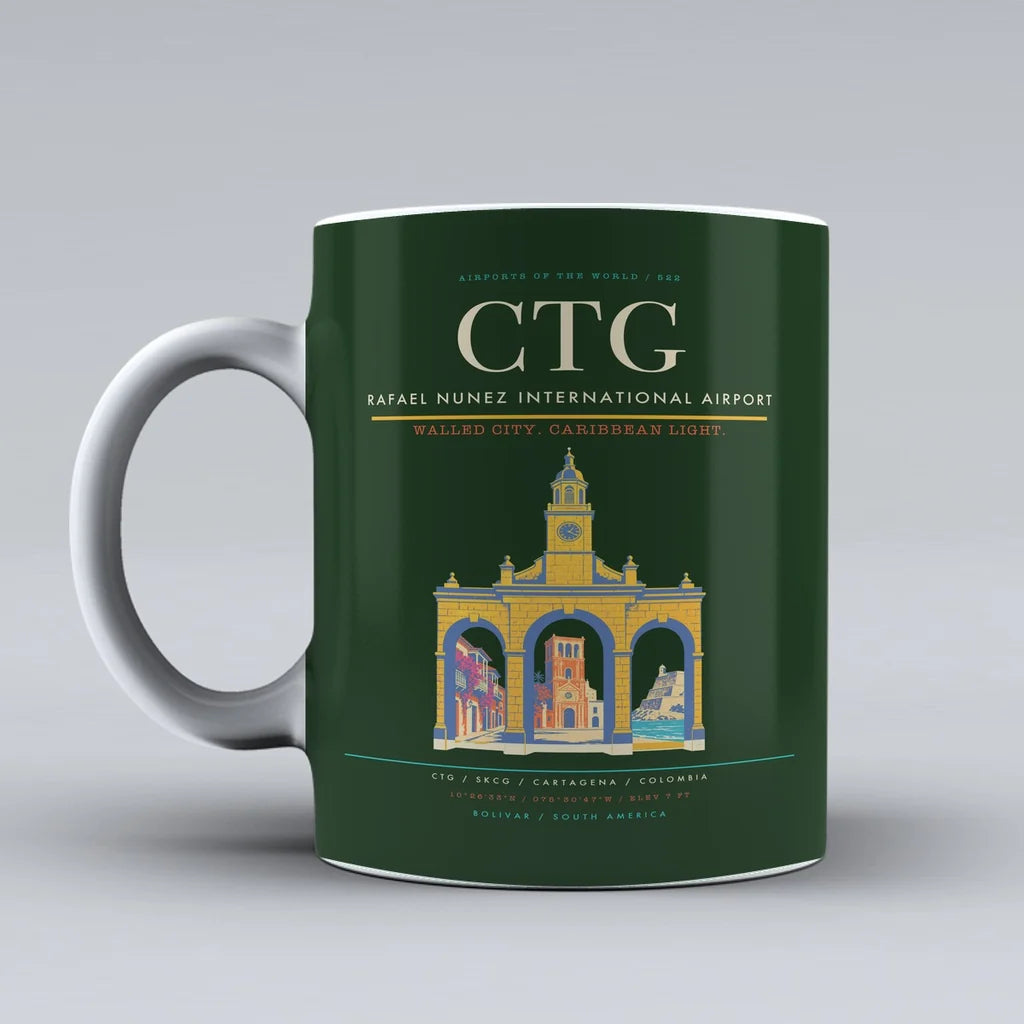 Rafael Nunez International Airport CTG Mug - Dark Green