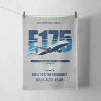 Thumbnail for Embraer E175 design on light gray towel