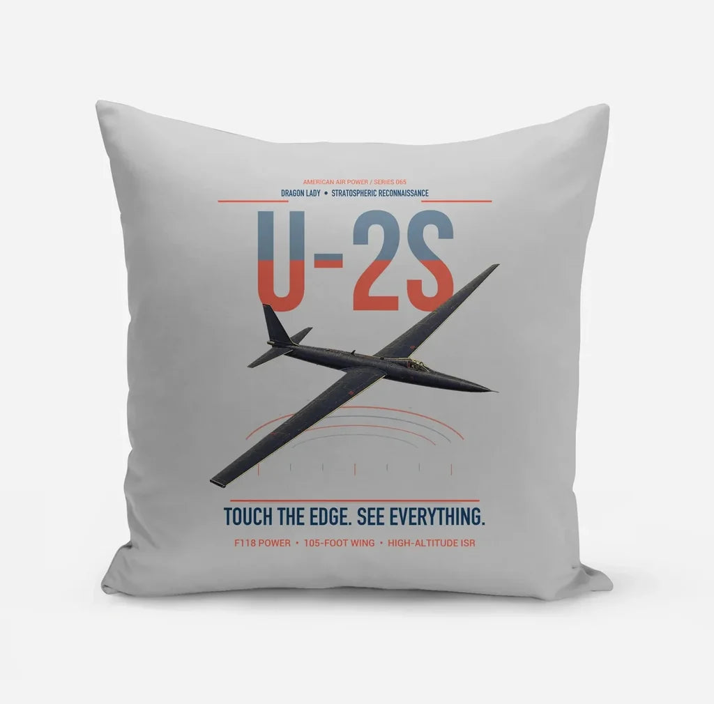 U-2S Dragon Lady design on light gray pillow