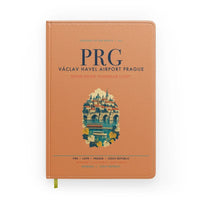 Thumbnail for Václav Havel Airport Prague (PRG) design on orange notebook