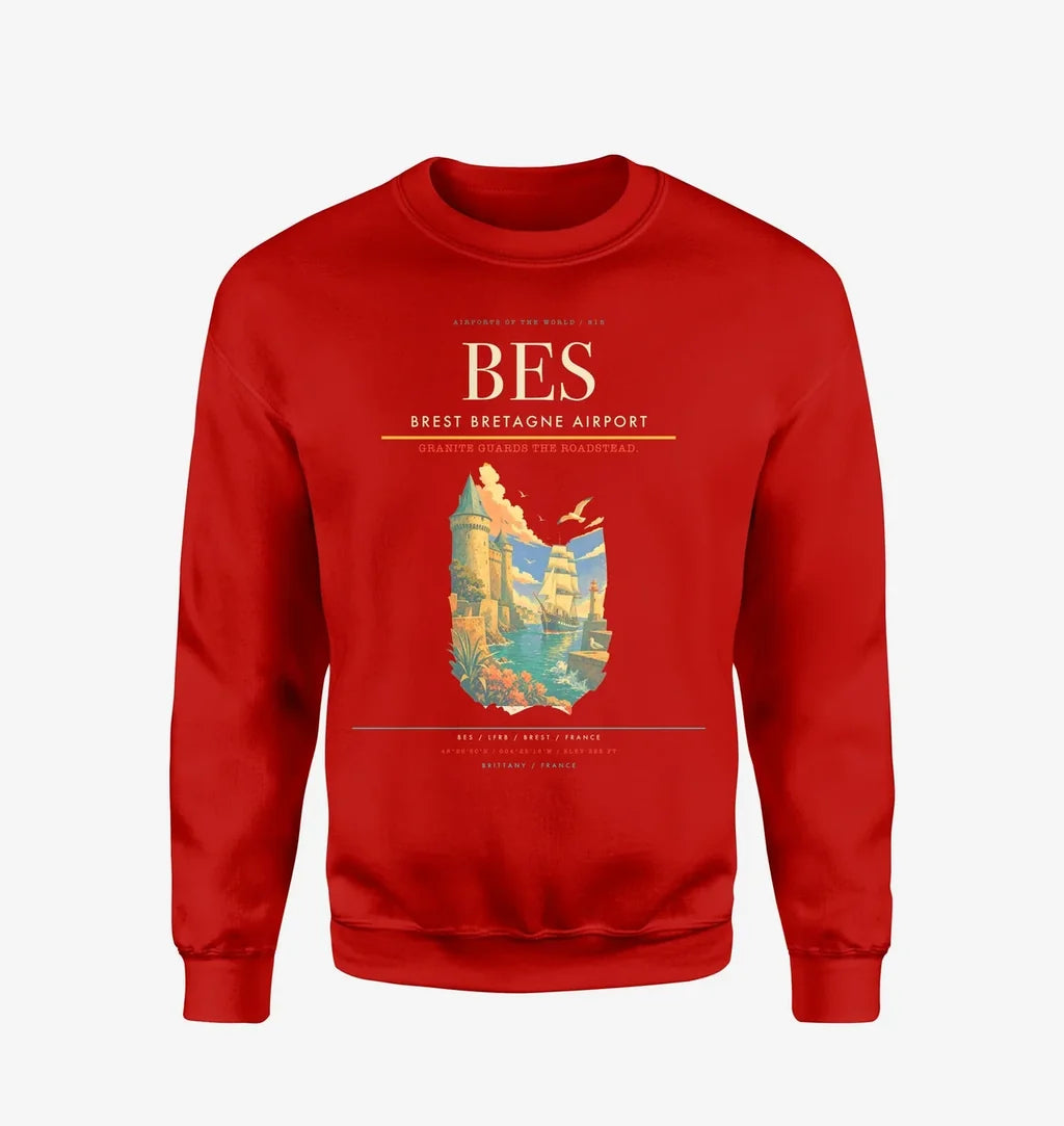 Brest Bretagne Airport BES Sweatshirt - Red