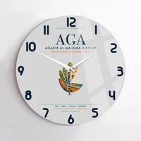 Thumbnail for Agadir Al Massira Airport (AGA) design on light gray no frame wall clock