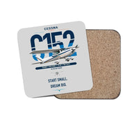 Thumbnail for Cessna 152 design on light gray 1 piece coaster