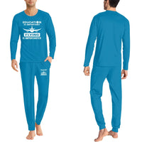 Thumbnail for Flying is Importanter men pajamas - Light Blue