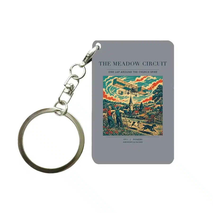 VINTAGE G4325 - The Meadow Circuit - Designed Key Chain design on gray