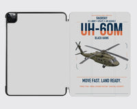 Thumbnail for Sikorsky UH-60M Black Hawk design on light gray ipad tablet case