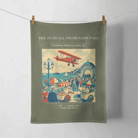 Thumbnail for VINTAGE G4476 - The Seawall Promenade Pass - Designed Towels design on greenarmy