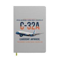 Thumbnail for C-32A Air Force Two Global Reach design on light gray notebook