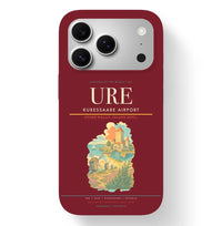 Thumbnail for Kuressaare Airport (URE) design on dark red iPhone 17 Pro MagSafe case