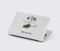Thumbnail for Bell H-13G Sioux design on light gray MacBook case