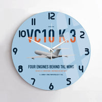 Thumbnail for Vickers VC10 K.3 design on light blue no frame wall clock
