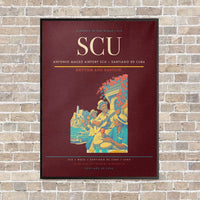 Thumbnail for Antonio Maceo Airport SCU — Santiago de Cuba vertical canvas print - framed - dark red background