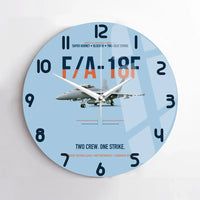 Thumbnail for F-A-18F Super Hornet Block III Two Crew One Strike design on light blue no frame wall clock