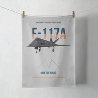 Thumbnail for F-117A Nighthawk Own The Night design on light gray towel