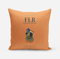 Thumbnail for Florence Airport (FLR) design on orange pillow