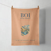 Thumbnail for Boise Airport (BOI) design on orange towel