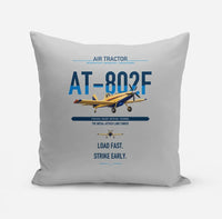 Thumbnail for Air Tractor AT-802F design on light gray pillow