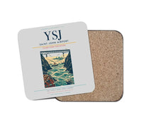 Thumbnail for Saint John Airport (YSJ) design on light gray 1 piece coaster