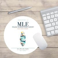 Thumbnail for Velana International Airport Malé (MLE) design on white round mouse pad