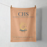 Thumbnail for Charleston International Airport (CHS) design on orange towel