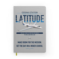 Thumbnail for Cessna Citation Latitude design on light gray notebook