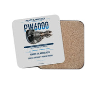 Thumbnail for PW6000 design on light gray 1 piece coaster