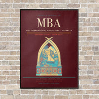 Thumbnail for Moi International Airport MBA — Mombasa vertical canvas print - framed - dark red background