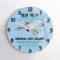 Thumbnail for DJI Flip design on light blue no frame wall clock