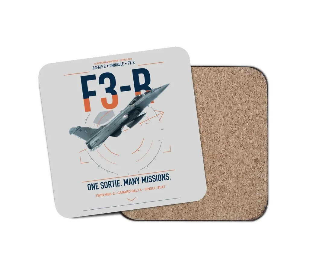 Dassault Rafale C — F3-R standard design on light gray 1 piece coaster