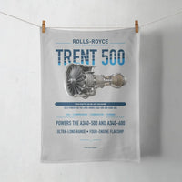 Thumbnail for TRENT 500 design on light gray towel