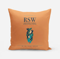 Thumbnail for Southwest Florida International Airport (RSW) design on orange pillow