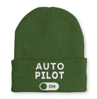 Thumbnail for Auto Pilot ON Embroidered Beanie - view 6