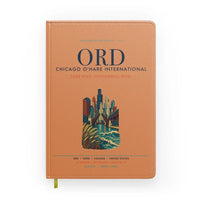 Thumbnail for Chicago O'Hare International Airport (ORD) design on orange notebook