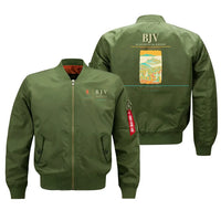 Thumbnail for Milas-Bodrum Airport (BJV) design on green bomber jacket