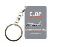 Thumbnail for E-8C Joint STARS design on gray designed key chain, double-side print