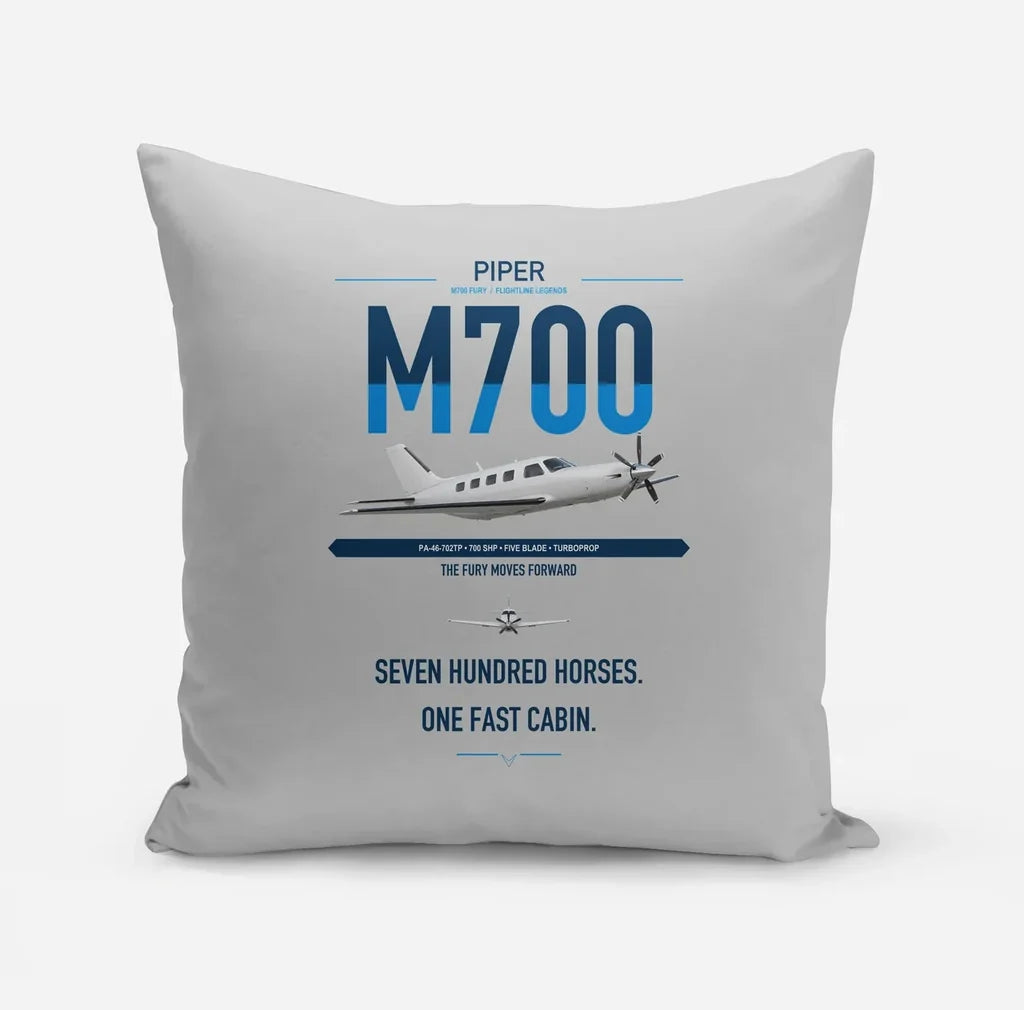Piper M700 Fury design on light gray pillow