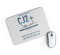 Thumbnail for Cessna Citation CJ2+ design on light gray rectangle mouse pad