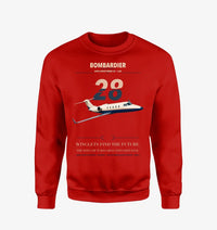 Thumbnail for Bombardier Learjet 28 design on red sweatshirt